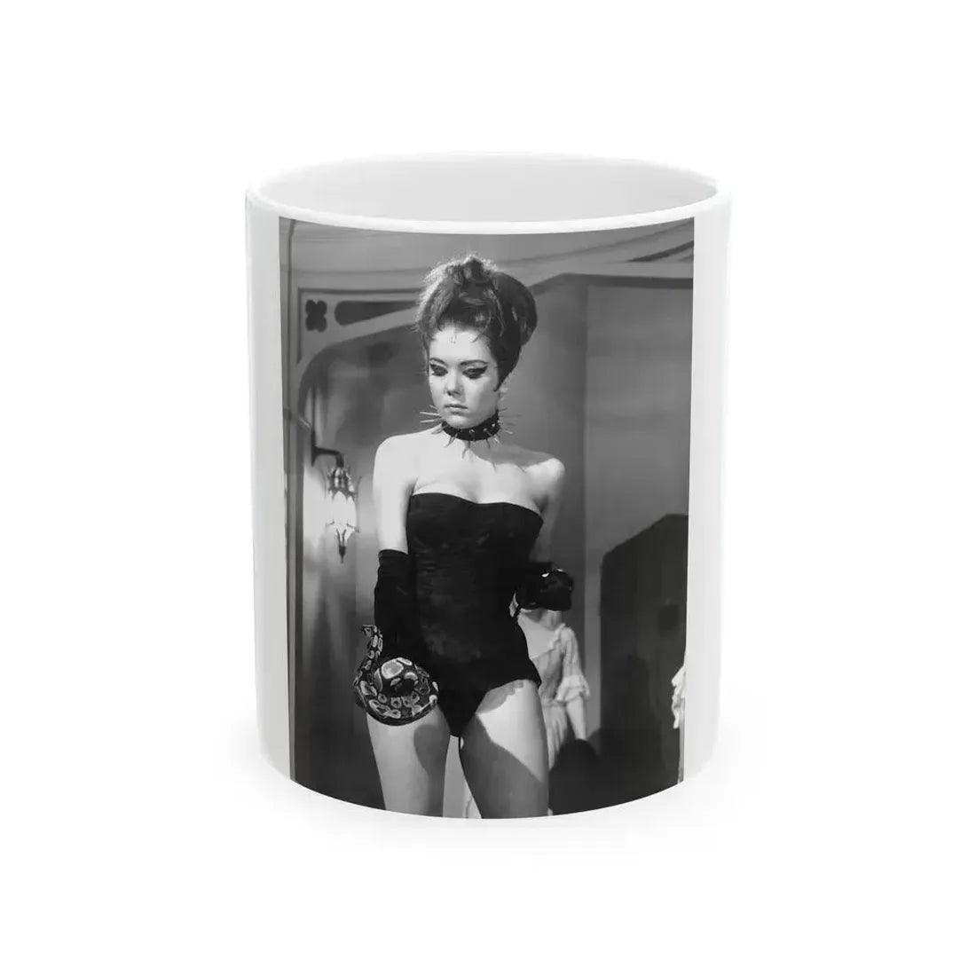 Diana Rigg #08 (Vintage Female Icon) White Coffee Mug 11oz - Go Mug Yourself