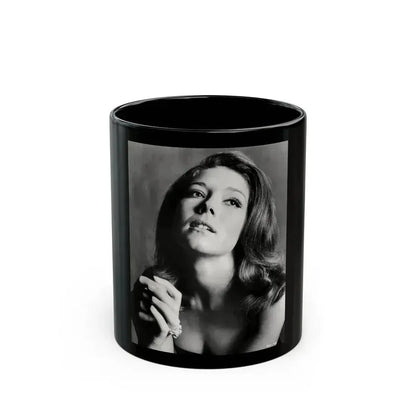 Diana Rigg #15 (Vintage Female Icon) Black Coffee Mug 11oz - Go Mug Yourself