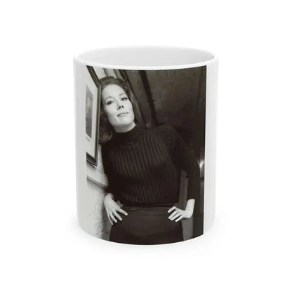 Diana Rigg #25 (Vintage Female Icon) White Coffee Mug 11oz - Go Mug Yourself