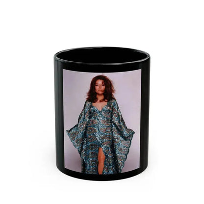 Diana Rigg #30 (Vintage Female Icon) Black Coffee Mug 11oz - Go Mug Yourself