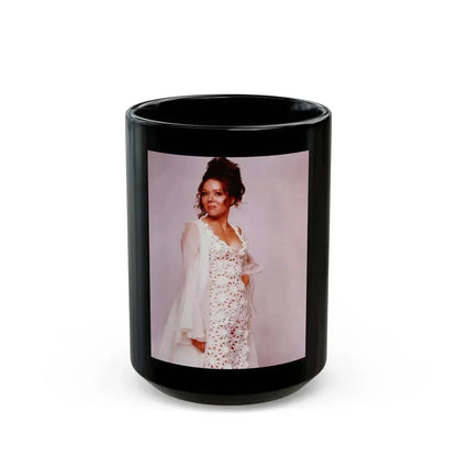Diana Rigg #31 (Vintage Female Icon) Black Coffee Mug 15oz - Go Mug Yourself