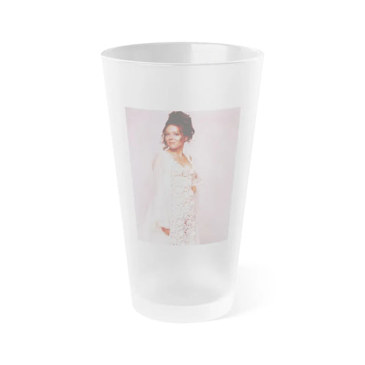 Diana Rigg #31 (Vintage Female Icon) Frosted Pint Glass 16oz-16oz-Frosted-Go Mug Yourself