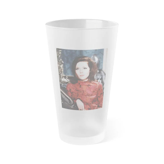 Diana Rigg #36 (Vintage Female Icon) Frosted Pint Glass 16oz-16oz-Frosted-Go Mug Yourself