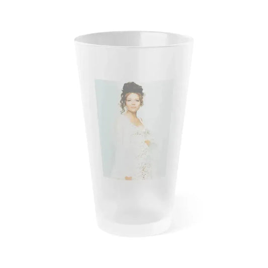 Diana Rigg #38 (Vintage Female Icon) Frosted Pint Glass 16oz 16oz Frosted - Go Mug Yourself