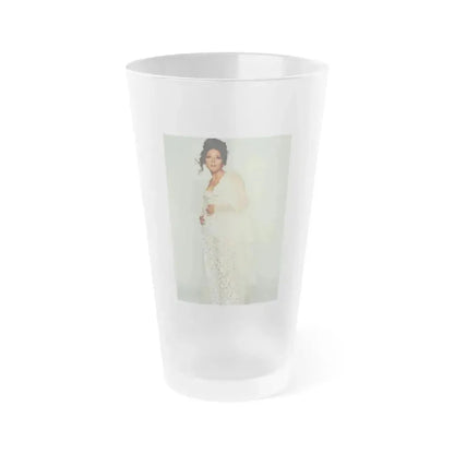 Diana Rigg #39 (Vintage Female Icon) Frosted Pint Glass 16oz 16oz Frosted - Go Mug Yourself
