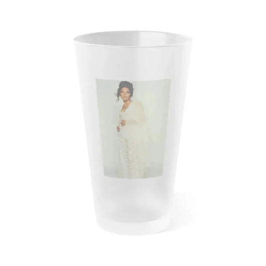 Diana Rigg #39 (Vintage Female Icon) Frosted Pint Glass 16oz 16oz Frosted - Go Mug Yourself