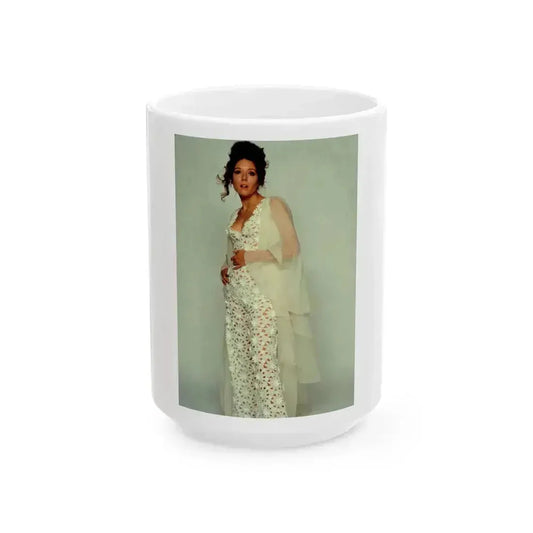Diana Rigg #39 (Vintage Female Icon) White Coffee Mug 15oz - Go Mug Yourself