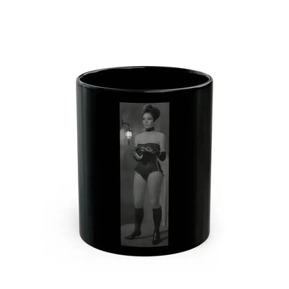 Diana Rigg #40 (Vintage Female Icon) Black Coffee Mug 11oz - Go Mug Yourself