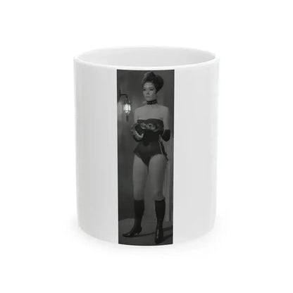 Diana Rigg #40 (Vintage Female Icon) White Coffee Mug 11oz - Go Mug Yourself