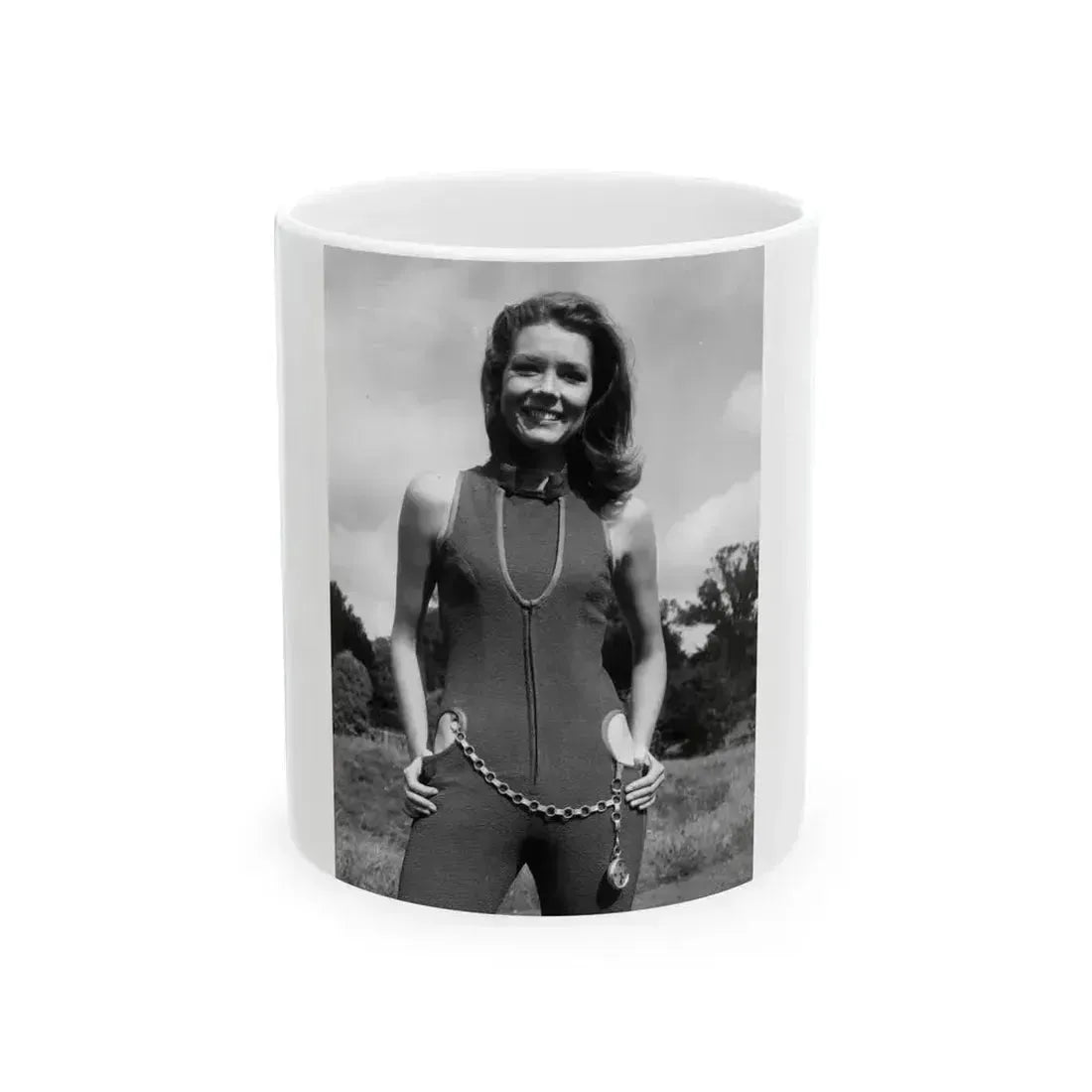 Diana Rigg #41 (Vintage Female Icon) White Coffee Mug 11oz - Go Mug Yourself