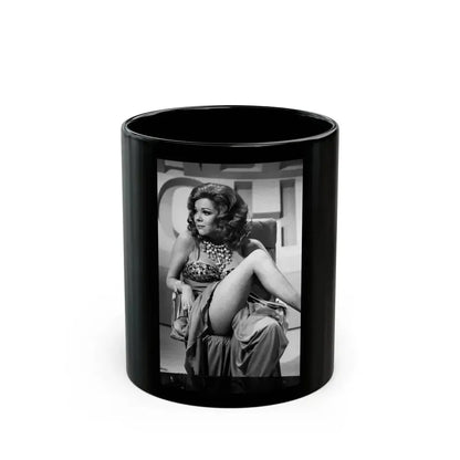 Diana Rigg #43 (Vintage Female Icon) Black Coffee Mug 11oz - Go Mug Yourself