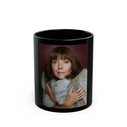 Diana Rigg #47 (Vintage Female Icon) Black Coffee Mug 11oz - Go Mug Yourself