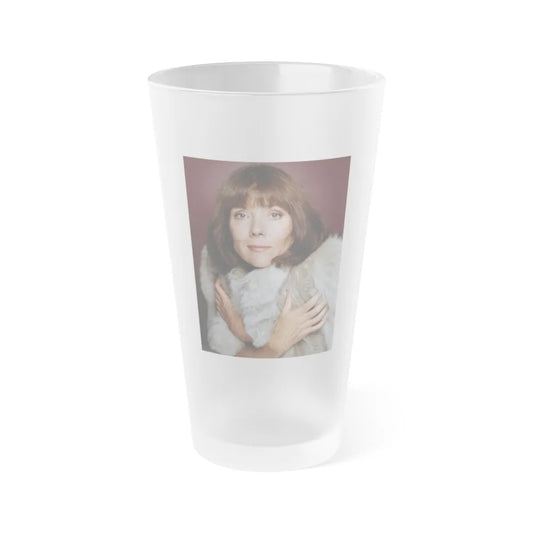 Diana Rigg #47 (Vintage Female Icon) Frosted Pint Glass 16oz-16oz-Frosted-Go Mug Yourself