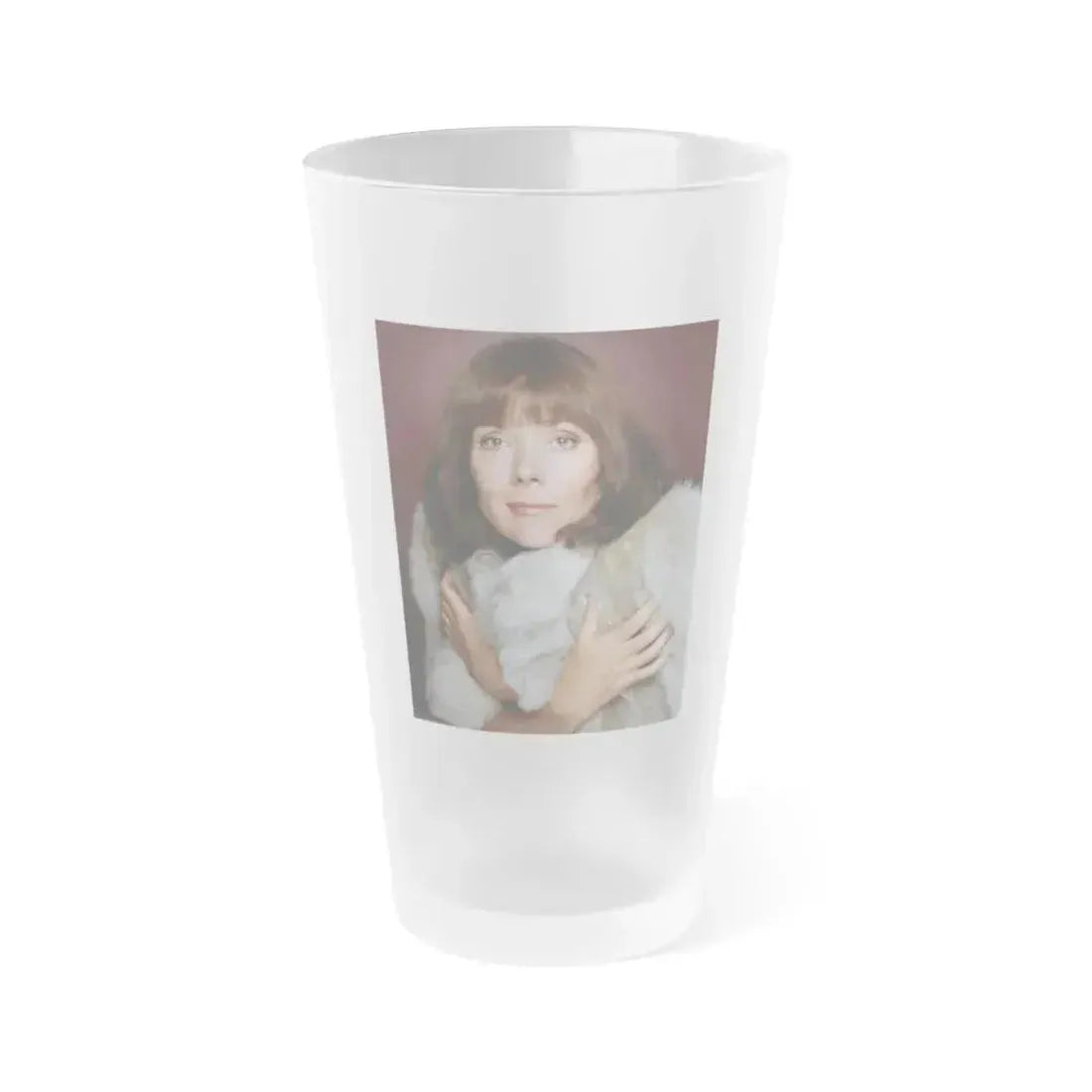 Diana Rigg #47 (Vintage Female Icon) Frosted Pint Glass 16oz 16oz Frosted - Go Mug Yourself