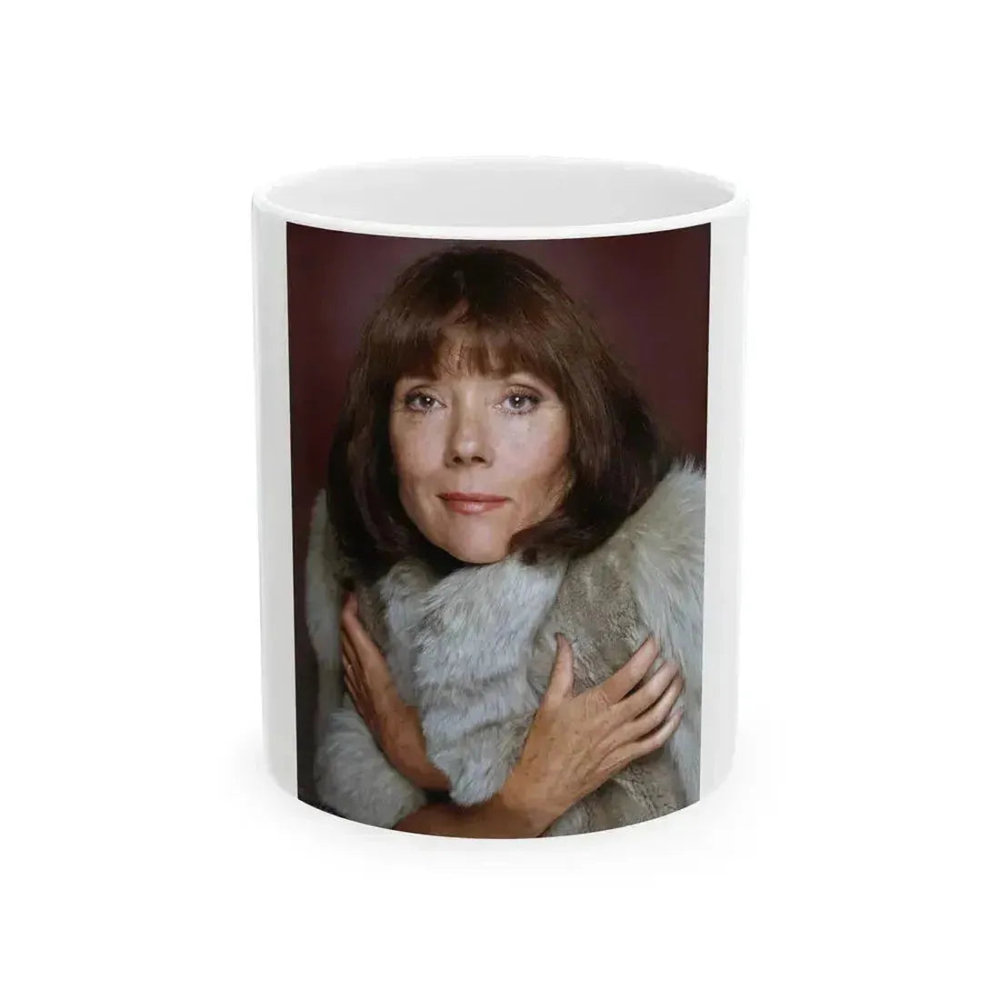 Diana Rigg #47 (Vintage Female Icon) White Coffee Mug 11oz - Go Mug Yourself