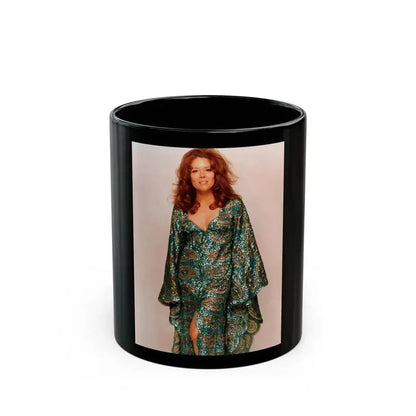Diana Rigg #48 (Vintage Female Icon) Black Coffee Mug 11oz - Go Mug Yourself