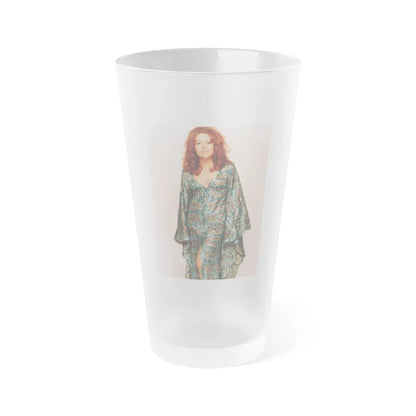 Diana Rigg #48 (Vintage Female Icon) Frosted Pint Glass 16oz-16oz-Frosted-Go Mug Yourself