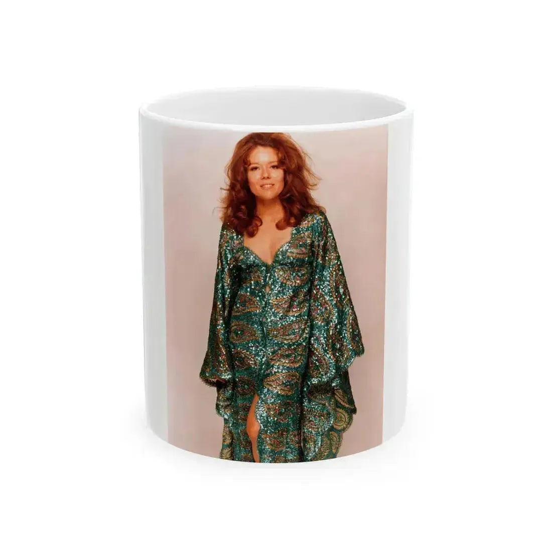 Diana Rigg #48 (Vintage Female Icon) White Coffee Mug 11oz - Go Mug Yourself