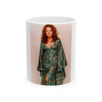 Diana Rigg #48 (Vintage Female Icon) White Coffee Mug 11oz - Go Mug Yourself