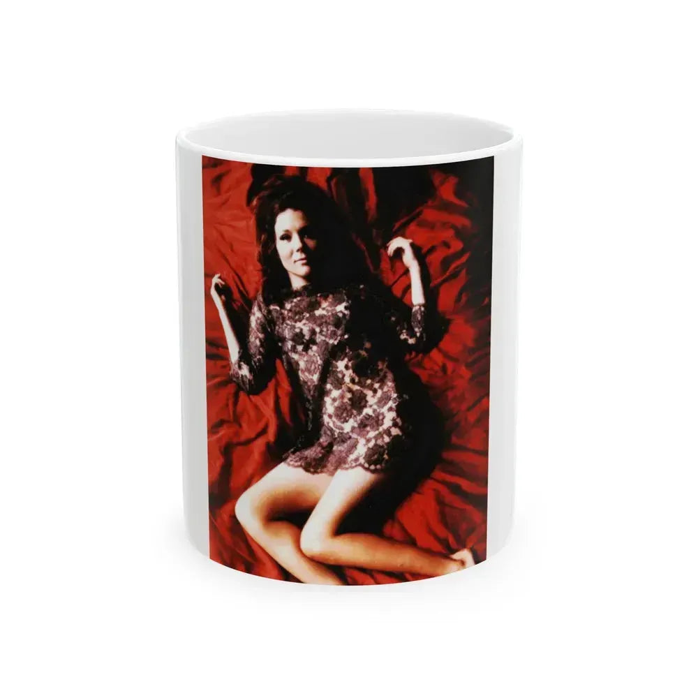Diana Rigg #49 (Vintage Female Icon) White Coffee Mug 11oz - Go Mug Yourself