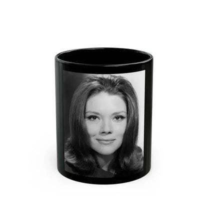 Diana Rigg #51 (Vintage Female Icon) Black Coffee Mug 11oz - Go Mug Yourself