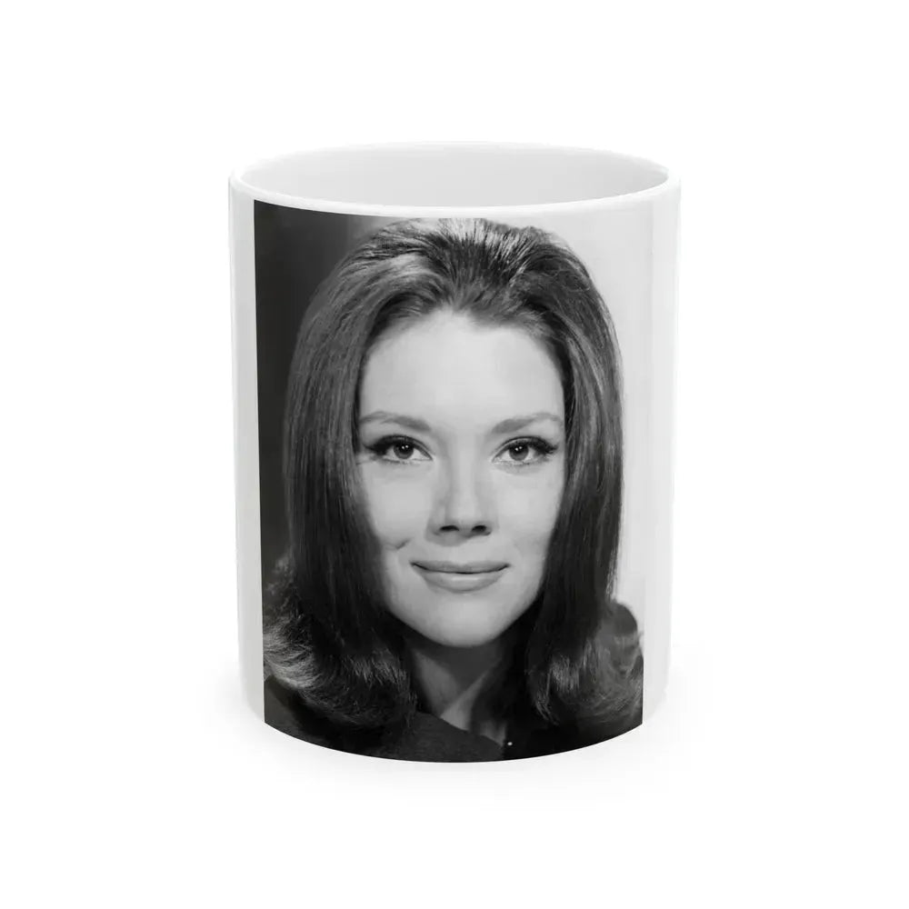 Diana Rigg #51 (Vintage Female Icon) White Coffee Mug 11oz - Go Mug Yourself