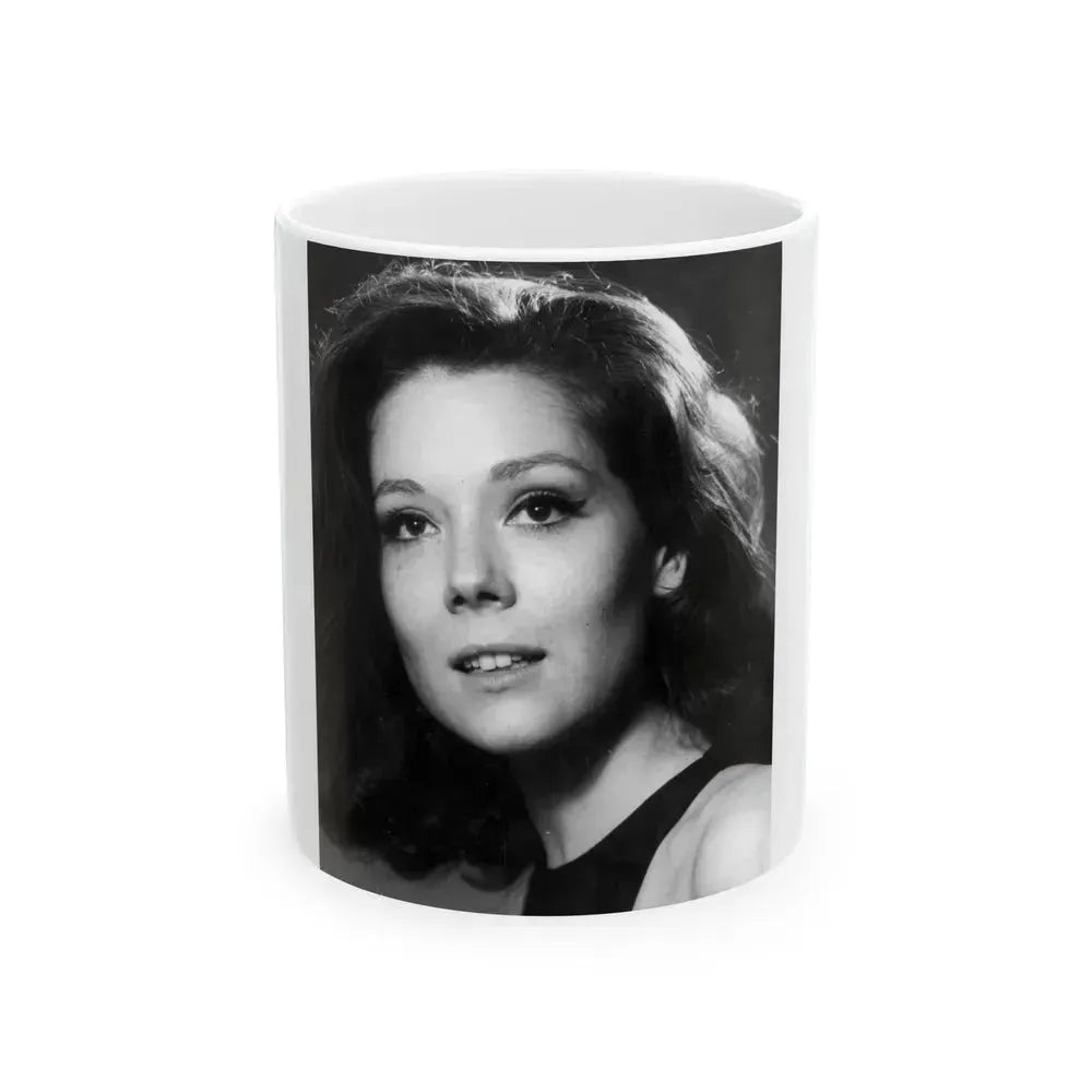 Diana Rigg #52 (Vintage Female Icon) White Coffee Mug 11oz - Go Mug Yourself