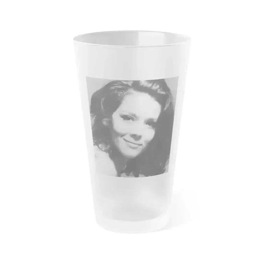 Diana Rigg #53 (Vintage Female Icon) Frosted Pint Glass 16oz 16oz Frosted - Go Mug Yourself