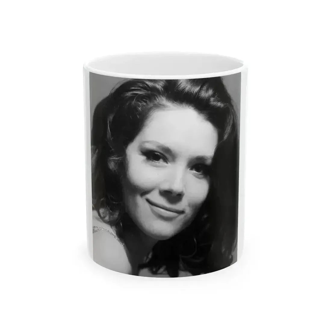 Diana Rigg #53 (Vintage Female Icon) White Coffee Mug 11oz - Go Mug Yourself