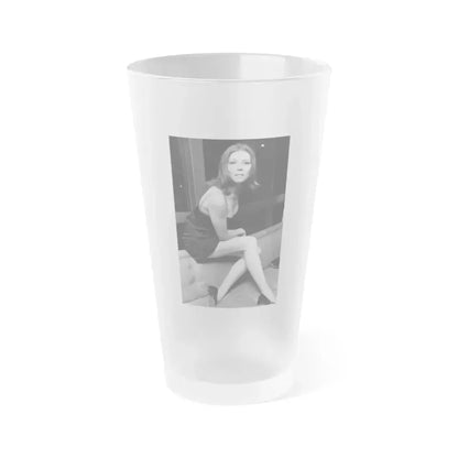 Diana Rigg #55 (Vintage Female Icon) Frosted Pint Glass 16oz 16oz Frosted - Go Mug Yourself
