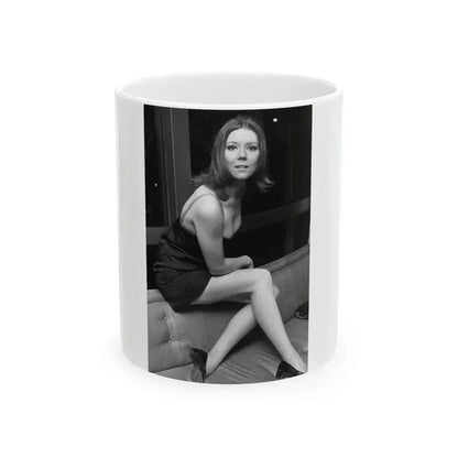 Diana Rigg #55 (Vintage Female Icon) White Coffee Mug 11oz - Go Mug Yourself