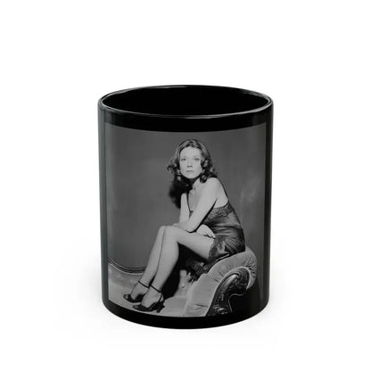 Diana Rigg #56 (Vintage Female Icon) Black Coffee Mug 11oz - Go Mug Yourself
