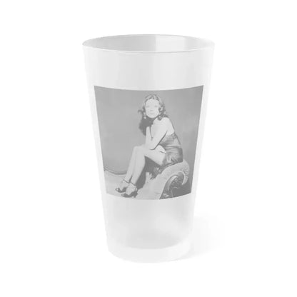 Diana Rigg #56 (Vintage Female Icon) Frosted Pint Glass 16oz 16oz Frosted - Go Mug Yourself