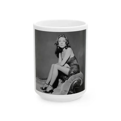 Diana Rigg #56 (Vintage Female Icon) White Coffee Mug 15oz - Go Mug Yourself