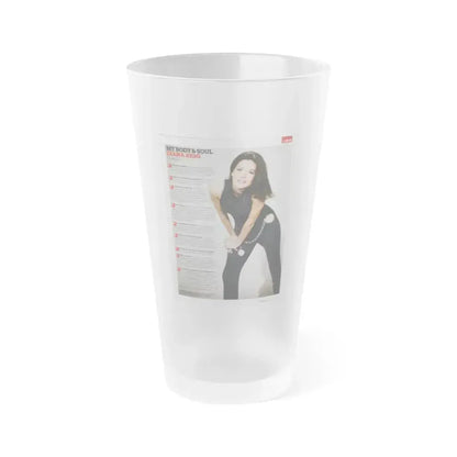 Diana Rigg #57 (Vintage Female Icon) Frosted Pint Glass 16oz 16oz Frosted - Go Mug Yourself