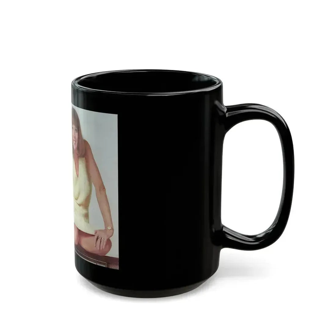 Diana Rigg #58 (Vintage Female Icon) Black Coffee Mug - Go Mug Yourself