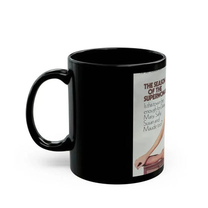 Diana Rigg #58 (Vintage Female Icon) Black Coffee Mug - Go Mug Yourself