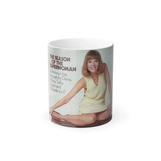 Diana Rigg #58 (Vintage Female Icon) Color Changing Coffee Mug 11oz - Go Mug Yourself