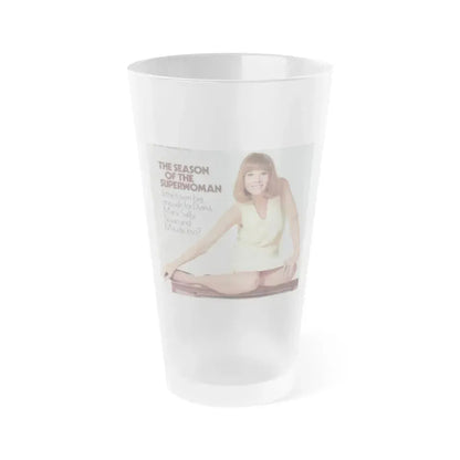 Diana Rigg #58 (Vintage Female Icon) Frosted Pint Glass 16oz 16oz Frosted - Go Mug Yourself