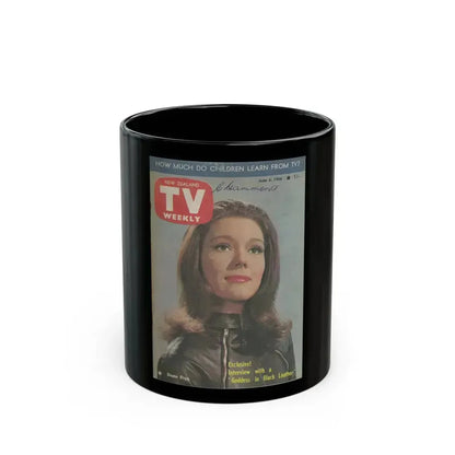 Diana Rigg #63 - Mag. Cover (Vintage Female Icon) Black Coffee Mug 11oz - Go Mug Yourself