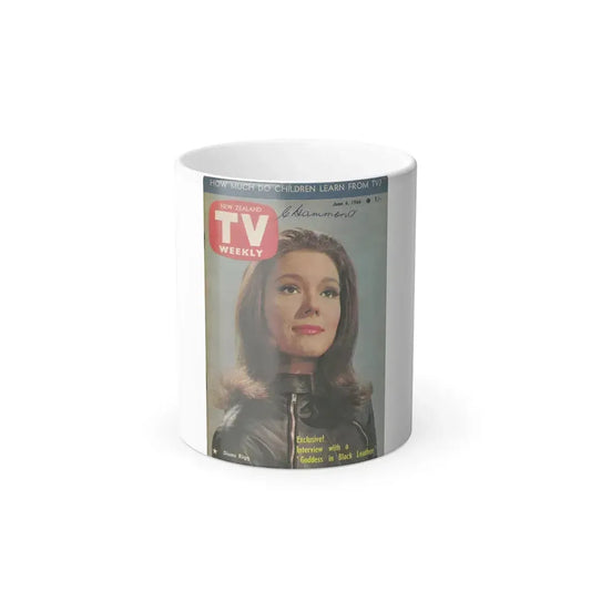 Diana Rigg #63 - Mag. Cover (Vintage Female Icon) Color Changing Mug 11oz 11oz - Go Mug Yourself