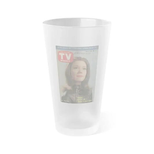 Diana Rigg #63 - Mag. Cover (Vintage Female Icon) Frosted Pint Glass 16oz 16oz Frosted - Go Mug Yourself
