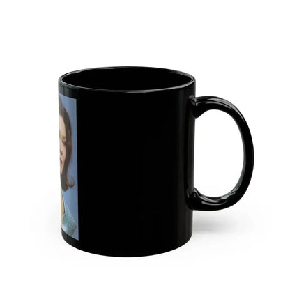 Diana Rigg #64 (Vintage Female Icon) Black Coffee Mug - Go Mug Yourself