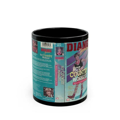 DIANE HORNER HOT COUNTRY WORKOUT (VHS COVER) - Black Coffee Mug 11oz - Go Mug Yourself