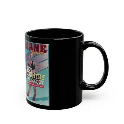 DIANE HORNER HOT COUNTRY WORKOUT (VHS COVER) - Black Coffee Mug - Go Mug Yourself