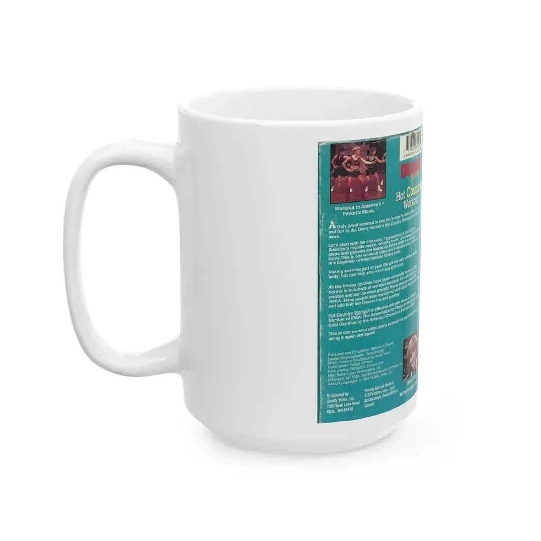 DIANE HORNER HOT COUNTRY WORKOUT (VHS COVER) - White Coffee Mug - Go Mug Yourself