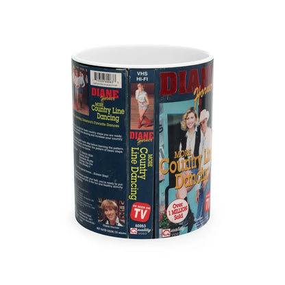 DIANE HORNER MORE COUNTRY LINE DANCING (VHS COVER) - White Coffee Mug-11oz-Go Mug Yourself