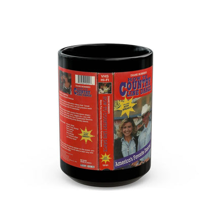 DIANE HORNERS HOW TO COUNTRY LINE DANCE (VHS COVER) - Black Coffee Mug-15oz-Go Mug Yourself