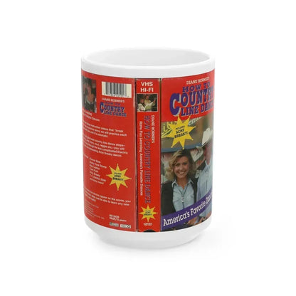 DIANE HORNERS HOW TO COUNTRY LINE DANCE (VHS COVER) - White Coffee Mug 15oz - Go Mug Yourself