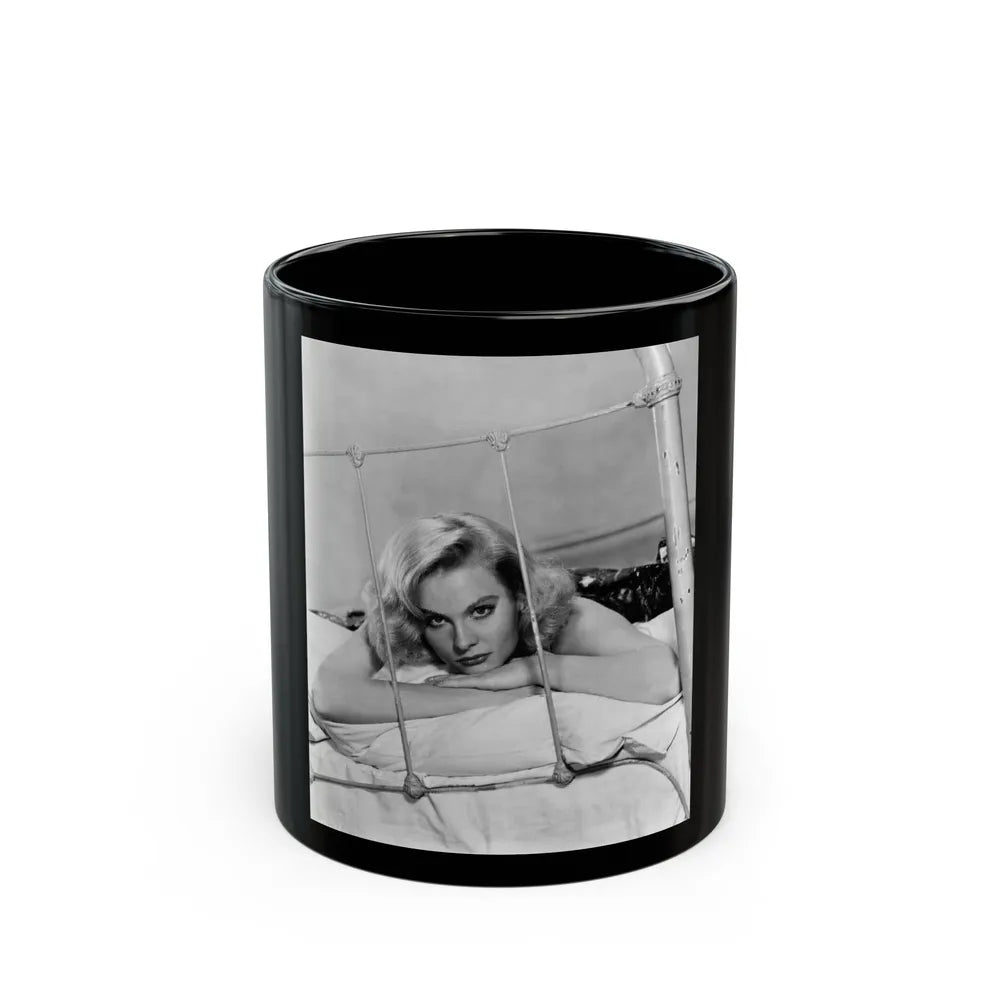 Diane McBain #02 (Vintage Female Icon) Black Coffee Mug-11oz-Go Mug Yourself